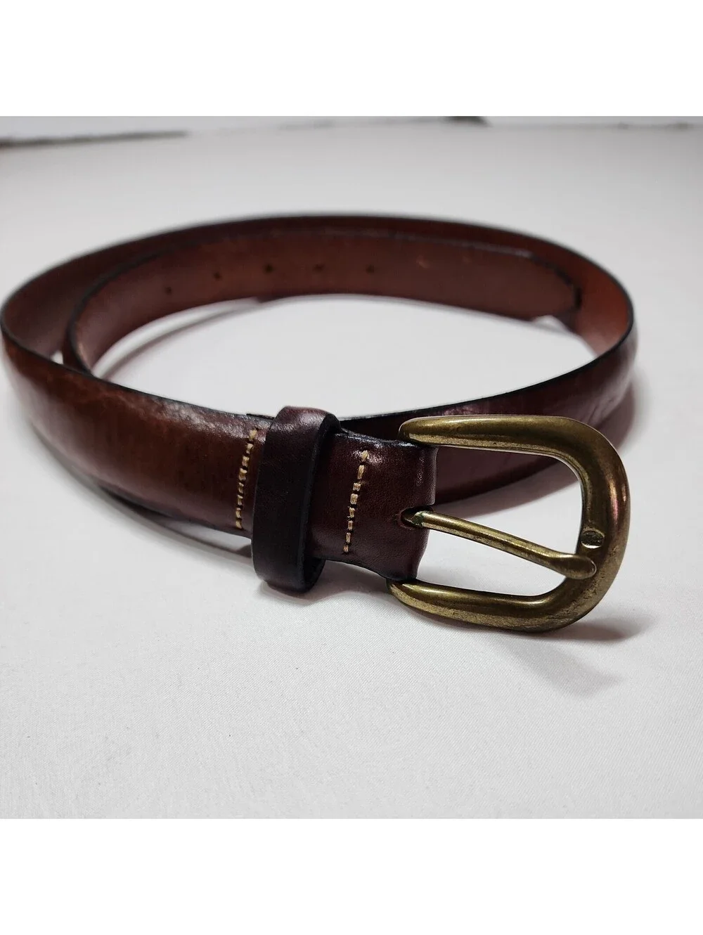Colours Alexander Julian Mens full Grain Leather Belt sz 38 cowhide made in USA